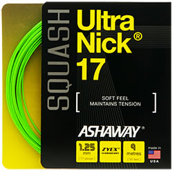 Ashaway Ultra Nick 18 Squash String Set - 1.02mm Gauge, Zyex Multifilament For Power & Control