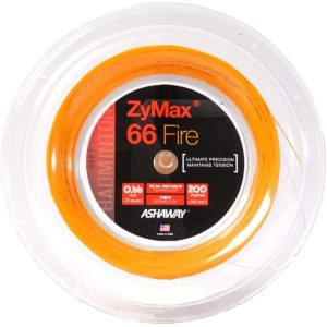 Ashaway ZyMax 66 Fire Orange Badminton String Reel 200m