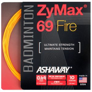 Ashaway ZyMax 69 Fire Orange Badminton String Set 10m