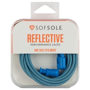 Sof Sole Reflective Bungee Laces 38" Aqua Blue