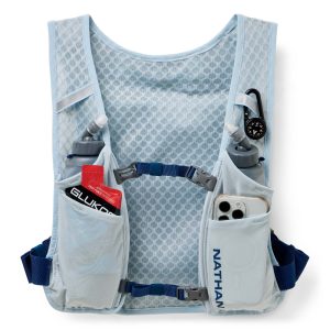 Nathan Quickstart 3.0 4L Hydration Vest inc 2 soft flasks Blue