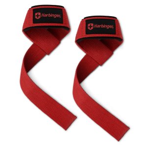 Harbinger Padded Cotton Lifting Straps RED 21"